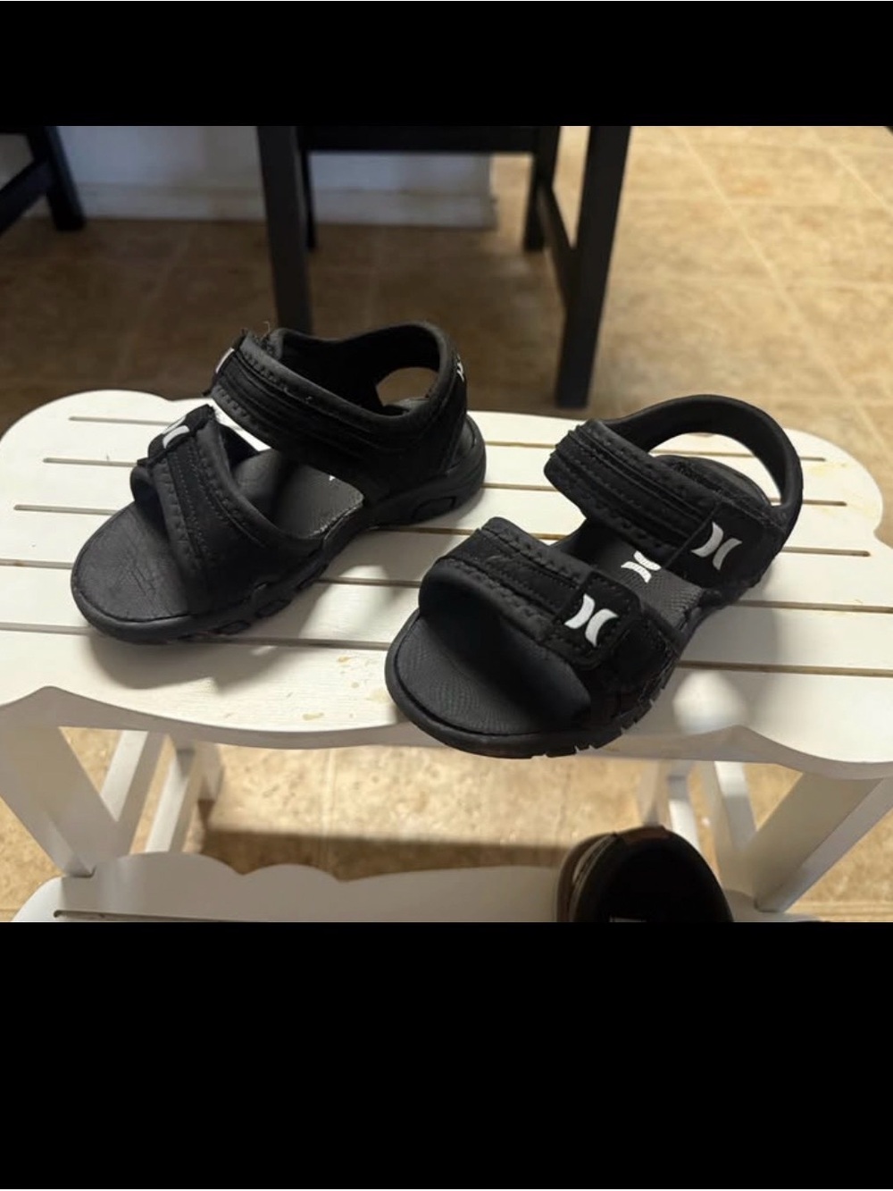 Hurley Kids Black Velcro Water Sandals